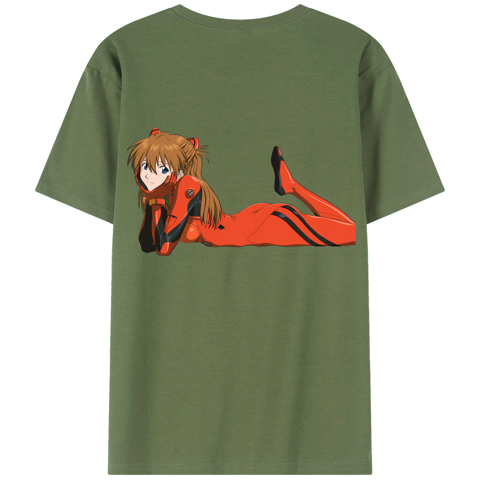 （画像用） EVA 新世紀エヴァンゲリオン 綿100％ メンズ半袖Tシャツ（バックプリント） 通気性